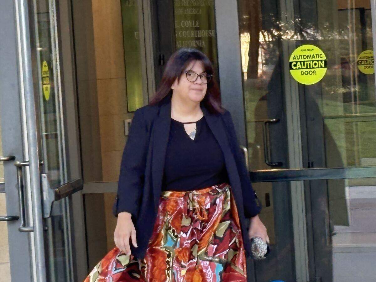 Suliana Caldwell leaves the Robert E. Coyle Federal Building and U.S. Courthouse on Tuesday, Sept. 8, 2026, after being ordered to repay $1.1 million to the Fresno Arts Council. She is set to report for a 33-month sentence for embezzlement on Oct. 21.